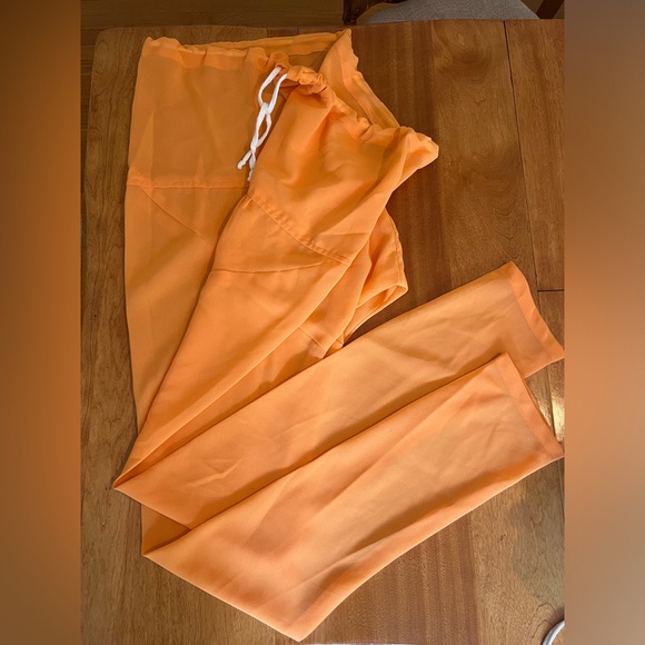 Orange Indian Party Wear Dress with bottom and duputta - Picture 8 of 9